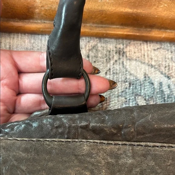 All Saints Dark Brown Leather Shoulder Bag - Picture 13 of 13